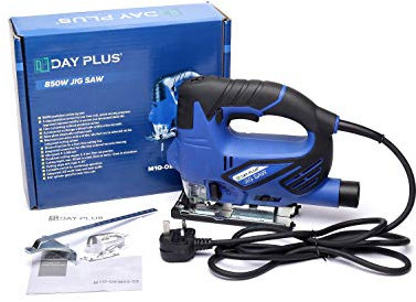 Jigsaw Tools, 800W Max Cutting Depth 100mm, 800-3000RPM Electric Corded Jigsaw with Laser, 6 Adjustable Speeds, Cutting Angle (-45°to 45°) - No Blades
