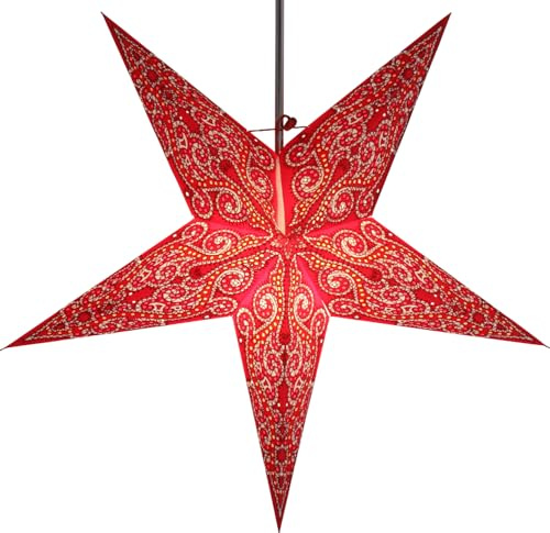 Vikbar adventspappersstjärna, 60 cm, hög kvalitet, molinos