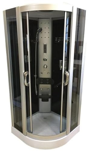 Bagno Italia Cabina hidromasaje 90x90 cm cabina ducha 4 chorros radio y led