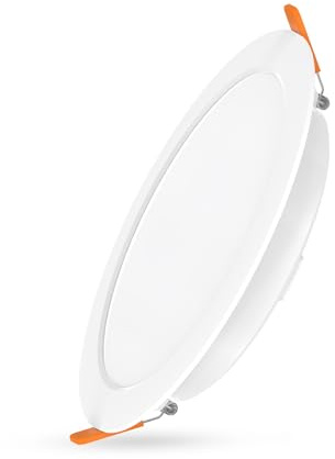 paul russells Bathroom Spot Lights Ceiling, 6W LED Round Panels 3 CCT Light, 600LM, 3000K,4000K,6500K, Led Downlights spotlights for Ceiling, Panel Lighting (Non-Dimmable), 1 Pack