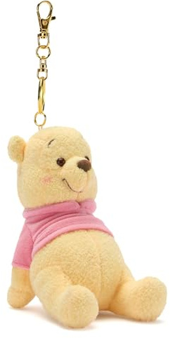 Disney Store Official Peluche Portachiavi Winnie The Pooh, 12 cm, Peluche con Portachiavi Rimovibile, 1+