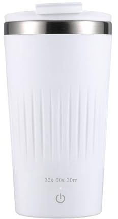 Tasse auto-mélangeante de 300 ml, tasse à café à agitation magnétique automatique à 3 vitesses avec couvercle, tasse à café auto-mélangeant électrique en acier inoxydable pour café au lait et cacao
