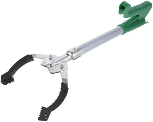 Alipis Aluminiumlegierung Müllaufnahmeclip 15.75 Zoll Tragbarer Greifer Für Garten Outdoor Sanitäre Arbeiten Leichtes Mülleimer-Tool Effektiv Praktisch