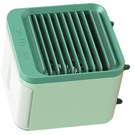 HIAKDOFT Ventilador de Escritorio con Batería Recargable Aire Acondicionado Portátil Ventilador USB Multifunción para Oficina Hogar y Escuela Color Verde