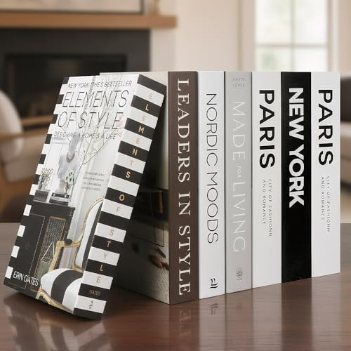Xtrillogen 7 Pcs Decorative Books Set Coffee Table Books for Shelf Decor Fake Books for Bookshelves,Bedroom,Coffee Table and Living Rooms Suitable for Display & Decoration