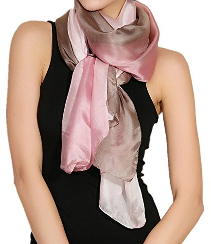 MEISHINE® 180 * 110cm Damen Elegant Seidenschal – Frauen Pashmina aus 100% Reiner Seide