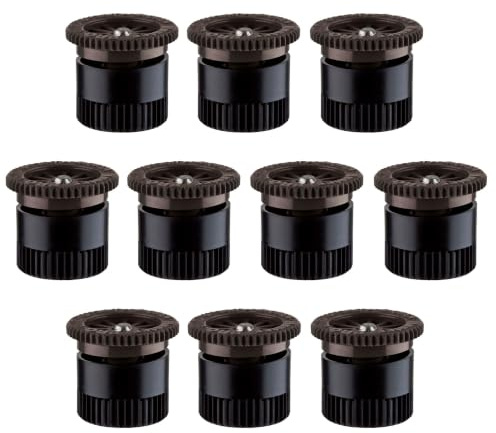 Tobera para difusores de riego. Alcance 3,70 Metros. Ángulo de riego Regulable 0 a 360º. Rosca Hembra Compatible con Hunter, Rain Bird, Irritrol, KRain, Signature. Pack 10 BOQUILLAS