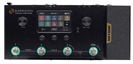 Hotone Ampero MP-100 Guitar Bass Amp Modeling IR Cabinets Simulation Multi Language Multi-Effects with Expression Pedal Stereo OTG USB Audio Interface