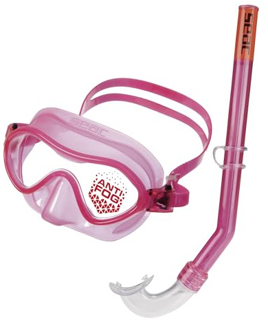 Seac Set Baia-paket för barn 4-8 år, med dykmask och snorkel, ljusblå, junior