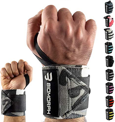 BIOMORPH Profi Handgelenk-Bandagen 54cm für Fitness, Bodybuilding, Kraftsport & Crossfit I Wrist Wraps für Frauen & Männer