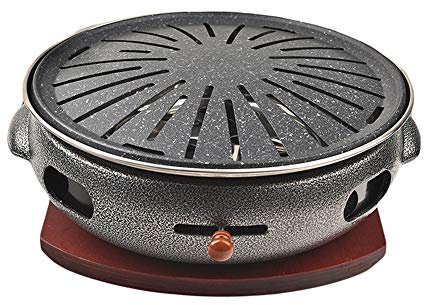 Ferro in ghisa Barbecue Pentola per barbecue, consumatore multifunzione e professionale Grill a carbone di carbonio a carbone di carbone griglia a carbone di griglia padella,F