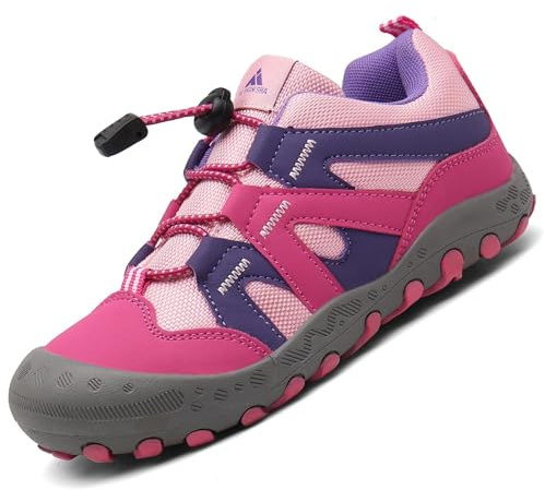 Mishansha Scarpe Casual da Bambina Confortevole Strada Sneakers Traspirante Low-Top Calzature Antiscivolo Scarpe da Jogging Casual per Bambini Leggero, Sport Rosso 30