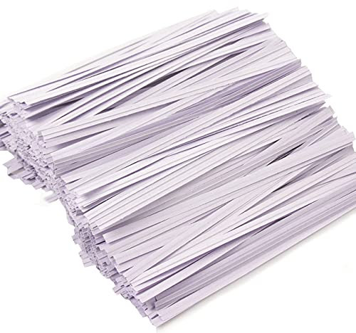 OUMEIDY Twist Ties 1000pcs 6inch Kraft Paper Twist Ties Reusable Bread Ties for Treat Bags/Gift/Party/Cake Pops and Household
