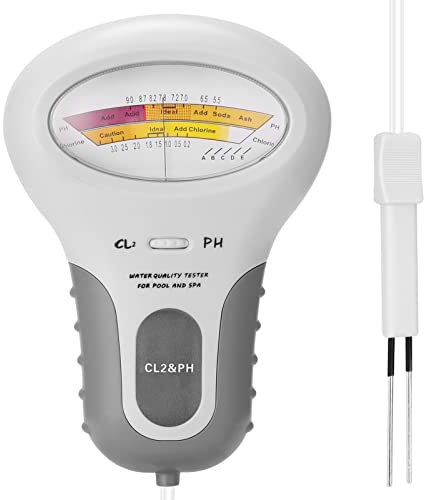 Tester della qualità dell'acqua, Weytoll 2 in 1 PH Tester del misuratore di cloro, dispositivo di misurazione della qualità dell'acqua del cloro CL2 per acquari in piscina