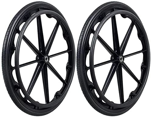 Lot De 2 Roues Arrieres Pour Fauteuil Roulant 20 22 24 Pouces Remplacement De Roue, Handicapés Personnes Âgées Fauteuil Roulant Antidérapant Roues En Polyuréthane Solide ( Size : 20in(51cm)*13/8 )