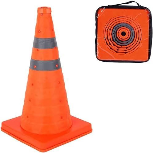 Coni stradali Traffico Pieghevole cono stradale, Blocco Stradale, stradali segnaletici, cono di sicurezza a striscia riflettente pop-up (1, 18in(45cm))