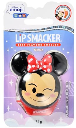 Lip Smacker Disney Emoji Collection, Mimmi Pigg Enkelt Läppbalsam för Barn, Säkert att Använda och Färgfri för en Naturlig Finish, Strawberry Lemonade Smak