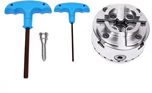 Selbstzentrierendes Spannfutter，M33 Backenfutter Zentralverstellbare 4-Backen Spannfutter für Drechselbank Zentral Einstellbares Präzisionsfutter Chuck