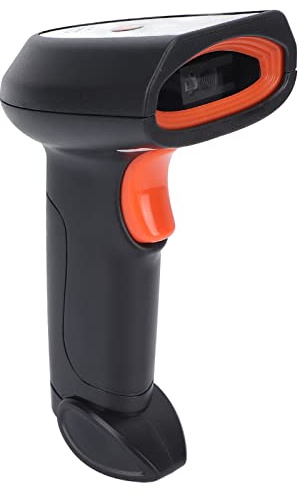 Garsent Kabelloser Hand-Barcode-Scanner, AI Intelligent Voice 2D-Barcode-Leser, 360°-Barcode-Lesung, Stoßfestigkeit, Echtzeitanzeige mit Empfänger, für Supermarkt