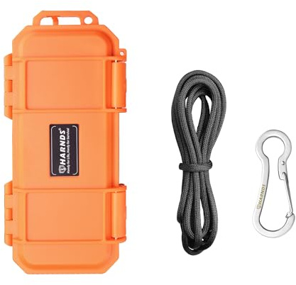 Harnds Caja de Almacenamiento a Prueba de Agua con Estructura de Sellado Caja Seca Salvaje para Náutica y Deportes Acuáticos (Naranja, 17.6cm x 8cm x 4cm)