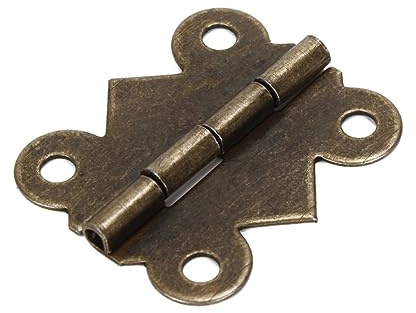 Charnière à Paumelles Mini 2, 5x2cm, 20 Pièces, Fer | Finition Bronze Vintage, pour Tiroir et Placard, Usage Maison ou Atelier