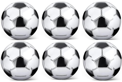 6 PCS Inflatable Football, Beach Ball, Pool Inflatables for Summer Beach, Swimming Pool, Sports Game & Party Supplies