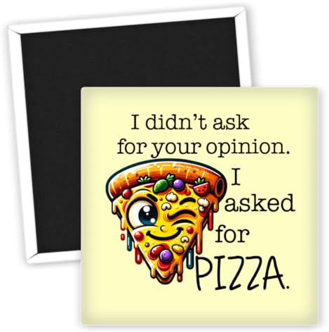 Lustiger Kühlschrankmagnet Pizza Motiv - Bunte Kühlschrankmagnete für Food Liebhaber - Witzige Deko für die Küche - Geschenkideen für Pizza-Liebhaber - Kreative Küchenaccessoires