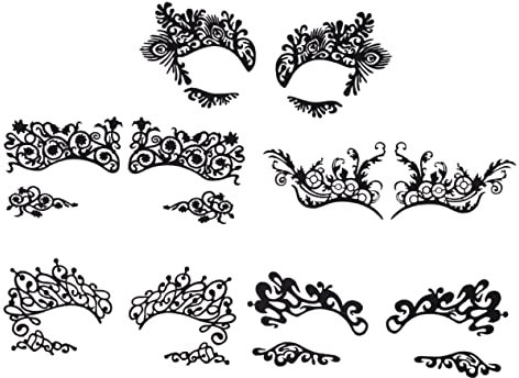 Mikinona 5paare Eyeliner-aufkleber Für Augen Temporäre Augentattoos Lidschatten-sticker Makeup-augenaufkleber Augentattoos Zum Anbringen Für Halloween Und Partys