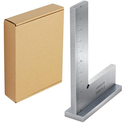 Precision Square Right Angle Blocks - 90 Degree Angle Ruler Square for Engineers & Carpenters - Precision Layout Hand Measuring Tool with Scale for Machine Set-Up and Laboratory Use