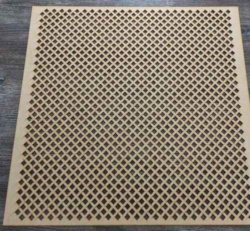 Radiator Cabinet Wall Decorative Screening-Grille- Perforated 3mm Thick Diamond MDF Panel (Size 620mm x600mm) D5 Pattern