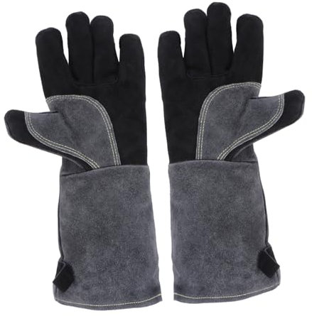 ASAKKURA 1paare Schmiedeschweißhandschuhe Hitzeschutz Kochhandschuh Rutschfeste Industrie-handschutz Schutzhandschuhe Schnittfeste Wiederverwendbare Grillhandschuhe