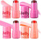 4 Pièces Jelly Blush Stick, Makeup Lip Cheek, Blush Stick Jelly, Makeup Cooling Water Jelly Tint, Convient aux Yeux, aux Joues et aux Lèvres, pour Filles et Femmes (Multicolore, 4pcs)
