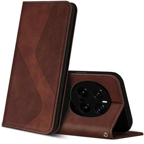 ZONNAVI Hülle für Honor Magic 7 Pro 5G, PU Leder Handyhülle mit Kartenfächer und Standfunktion, Lederhülle Flip Wallet Case Schutzhülle für Honor Magic 7 Pro 5G (Braun)