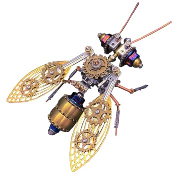 RCXTechPro 3D Puzzle Metall Modellbausatz für Erwachsene - Big Bee 170 Teile Mechanisches DIY Steampunk-Insektenmodell Zusammengebaut Sammelbares Spielzeug Deko Ornament Geschenk