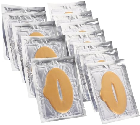 DONFAMDS Maschere per Labbra Idratanti da 25 Pezzi Collagene, in Fibra Vegetale, Maschera Nutriente per Labbra Effetto Anti-secchezza, per Uso Domestico e Banchetti