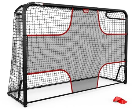 BERG Fußballtor | stabiles Metalltor mit Präzisionsnetz | wetterfestes Fußballtor für Kinder & Erwachsene | einfacher Aufbau