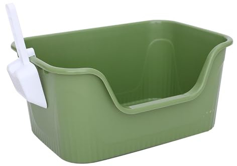 ter trlitay ， Kattungesandpanna Kattsandlådor Katttoalett Lätt att rengöra Kattunge Potta Katttoalettlåda for hushållsdjuraffär Vardagsrum,(M)