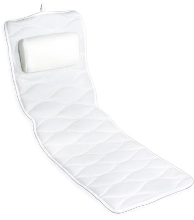 Matte per la coltivazione del bagno - rilassante imbottitura in rete 3D, comodo supporto per collo non slip | Tappetino da bagno con copertura e borsa di stoccaggio lavabile, per rilassamento