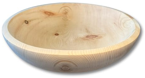 Generisch Zirbenschale 40cm – gedrechselt & naturbelassen – Holzschüssel aus Zirbenholz – Aromaschale aus Zirbe – Deko & Küchen Schale