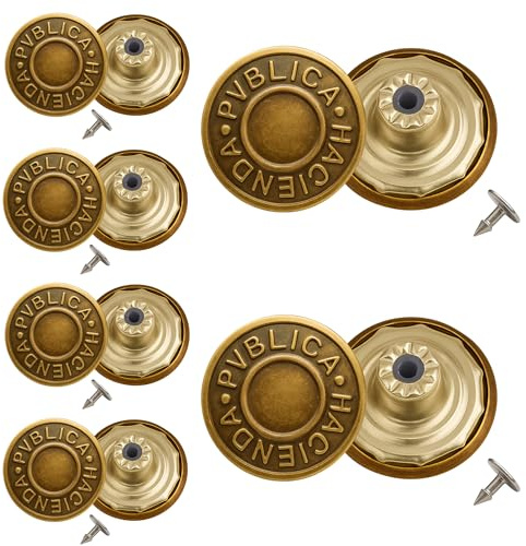 Event Decor Shop Jeans Buttons 19mm Bronze 10 Pcs No Sew Tack Fastener | Built To Be Sturdy And Long Lasting For Everyday Wear Features A Reliable Back Pin Fitting For Extra Durability
