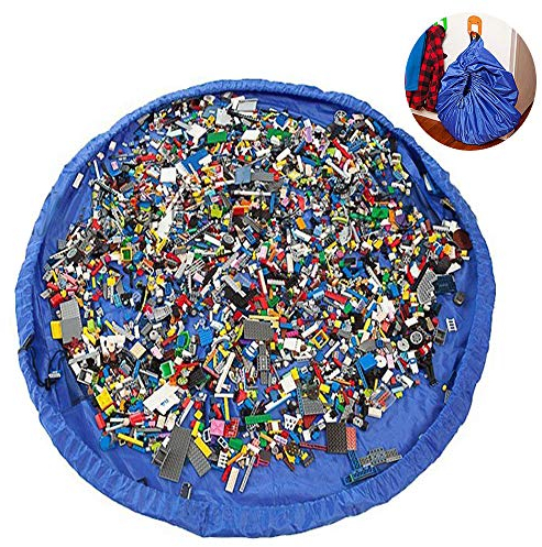 Phego Kinder Aufräumsack Spieldecke Spielzeug Speicher Tasche Aufbewahrung Beutel Spielzeugaufbewahrung, Kordelzug, Mehrfarbig, XL
