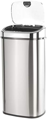 infactory Elektrischer Mülleimer: Abfalleimer mit Hand-Bewegungssensor & Aluminium-Korpus, 68 Liter (Elektrischer Abfalleimer, Elektro Mülleimer, Müll)