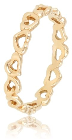 My Bendel - Herzring Roségold- Stylischer Ringe für Damen - Bleibt schön und Verfärbt nicht - Stapeln Ringe - Silber, Gold und Roségold - mit Luxuriösen Geschenkverpackung