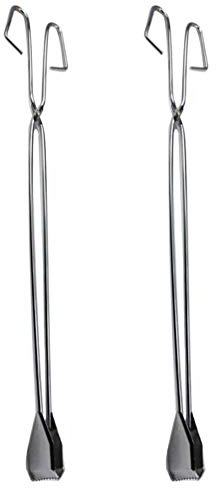 Yardwe 2PCS 60cm Stainless Steel Kitchen Tongs Scissor Garbage Clip Clamp Portable Up Tool for Cooking BBQ Barbecue Grilling Tong