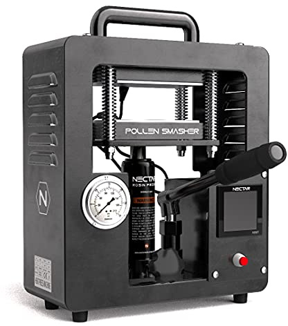 Rosin Press Kit | 8 Ton – 600W – 6cm x 12cm Dual Heated Plates | Nectar Pollen Smasher | LCD Display, Pressure Gauge & Timer