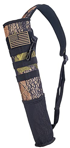 RZAHUAHU Archery Quiver for Arrows Holder Adjustable Hip and Back Bow Hunting and Target Practicing Accessories with MOLLE Tactical System for Kids and Adults Shooting Storage Bags