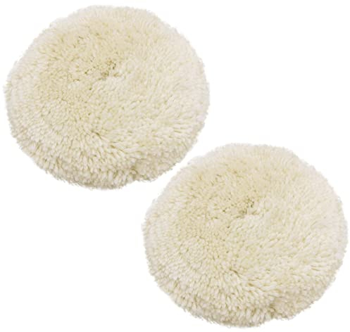 WANGCL 2 Packungen Wolle Polierpads 17,8 cm 180 mm Klettverschluss Auto Polierset Polierscheibe für Bohrkörper Reparatur Polieren
