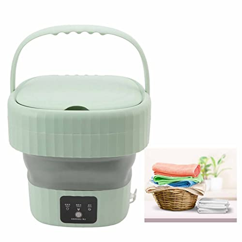 Mini Lavatrice, Lavatrice Portatile da 6 Litri Lavatrici per Vestiti Mini Lavatrice Pieghevole Lavatrice a Secchio Pieghevole Lavatrice per Uso Domestico Appartamento Hotel (Verde)