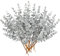 20pcs Christmas Glitter Leaves Artificial Eucalyptus Plant Silver Leaf Flower Picks Christmas Tree Decorations Artificial Leaves Stem for Xmas Tree Ornaments New Year Flora Arrangement