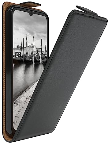 EAZY CASE Hülle kompatibel mit Samsung Galaxy A14 5G Flip Cover zum Aufklappen, Handyhülle aufklappbar, Schutzhülle, Flipcover, Flipcase, Flipstyle Case vertikal klappbar, aus Kunstleder, Schwarz